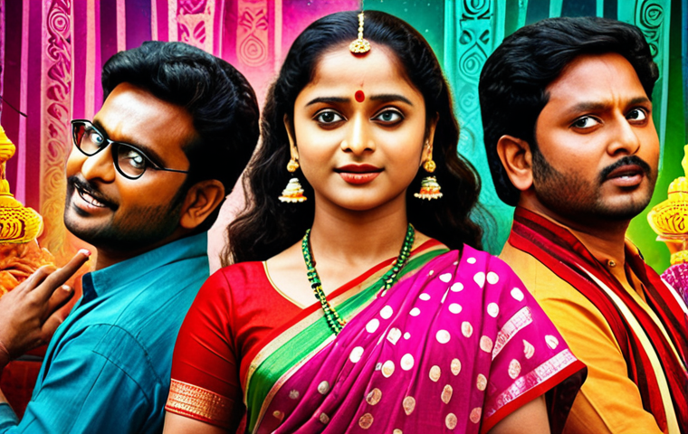 **
A vibrant, colorful movie poster for a Dhallywood film. Focus on the expressive faces of the actors, reflecting the heightened emotions often found in Bangladeshi cinema. Include elements of traditional Bengali music and dance in the background.
**