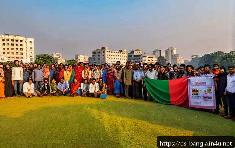 방글라데시의 주요 영화제 - A vibrant scene at the Dhaka Independent Film Festival showcasing a diverse group of young Banglades...